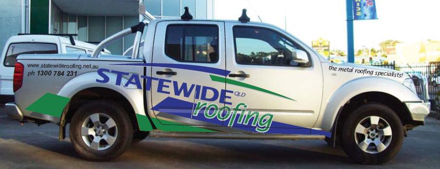 Statewide Roofing ute ready for work